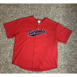 Vintage Blank Red St. Louis Cardinals Baseball Jersey Sz XXL 1999 Logo Athletics